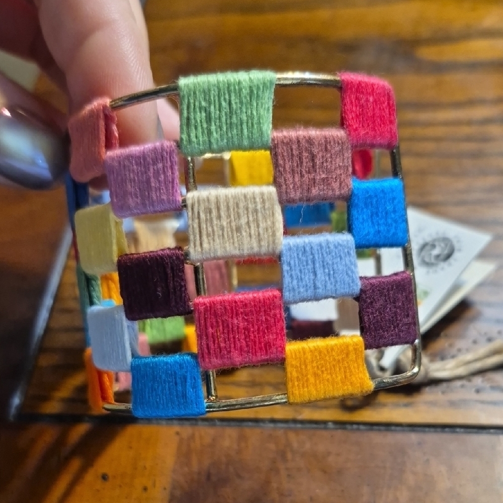 World Finds Ethical Bracelet Colorful Woven Cuff Bracelet NWT - Picture 5 of 17